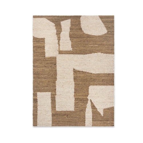 Tappeto 140x200 cm - Bianco sporco/caramello