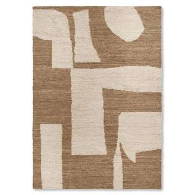 Vloerkleed 200x300 cm - Off-white/coffee
