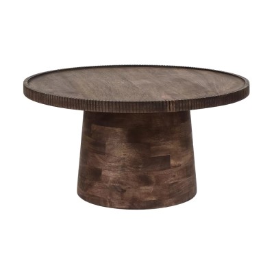 Table d'appoint Ramona - DIA 65 x H 34 cm - noyer Pomax
