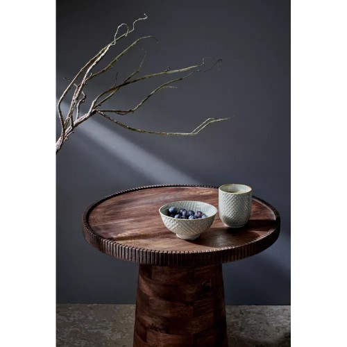 Ramona side table - DIA 46 x H 41.5 cm - walnut