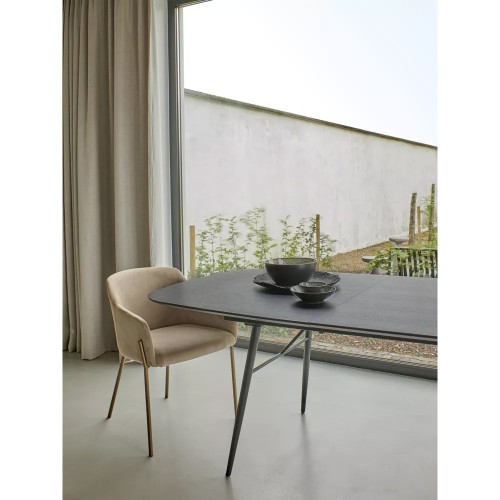 Mesa extensible ITALO - Largo 180/230 x Ancho 105 x Alto 76 cm - color negro