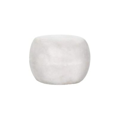 Tabouret d'extérieur PEBBLE - L 48 x W 46 x H 35,5 cm - blanc Pomax