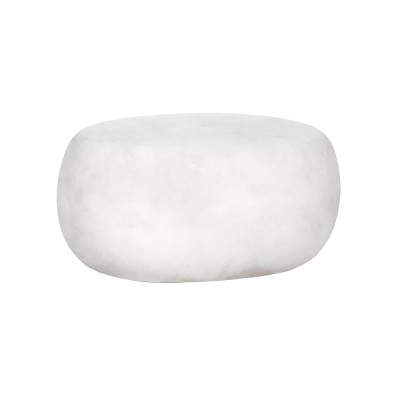 PEBBLE outdoor stool - L 60 x W 43 x H 31 cm - white Pomax