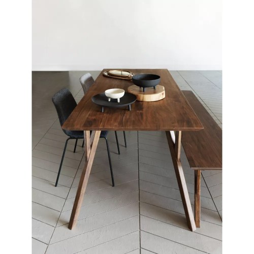 Banc HOPPER L 180 x W 40 x H 45 cm - noyer