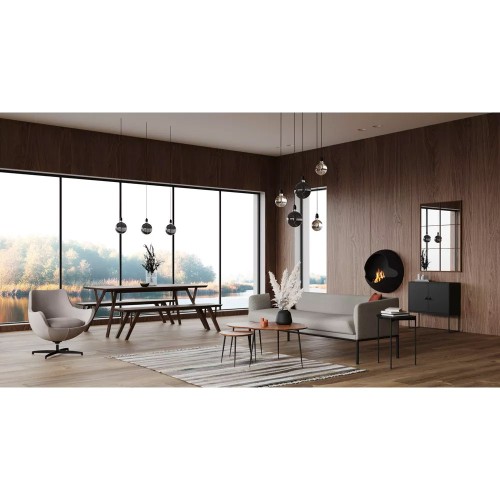 HOPPER bench L 180 x W 40 x H 45 cm - walnut