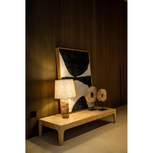 Canvas met WOOLY frame L 76 x B 6,5 x H 107 cm - zwart/wit