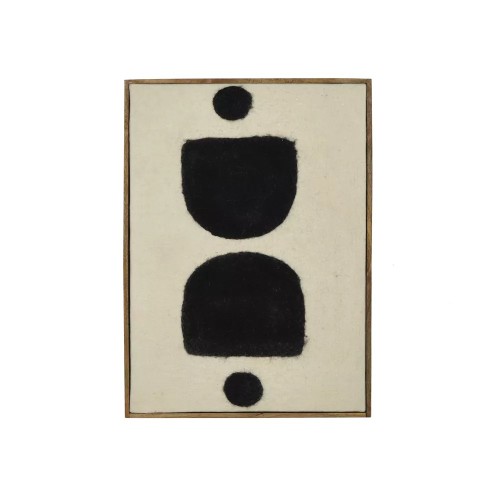 Toile avec cadre WOOLY - noir/blanc