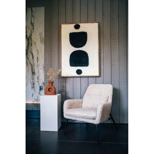 Toile avec cadre WOOLY - noir/blanc