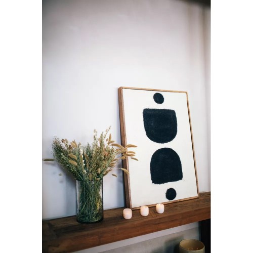 Toile avec cadre WOOLY - noir/blanc