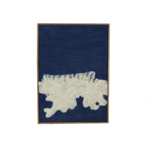 Canvas with frame WOOLY - blue