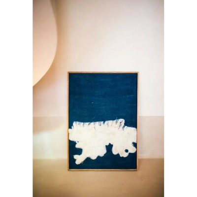 Canvas met frame WOOLY - blauw 2