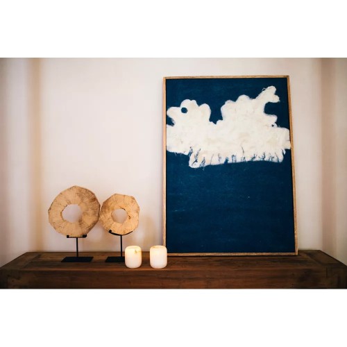 Toile avec cadre WOOLY - bleu