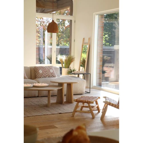 Tavolino MONTREAL L 60 x L 60 x H 50 cm - naturale