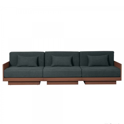 Sofa Georges l'élégant 3-Sitzer Finish Walnuss - Entenleder Gabrielle Paris