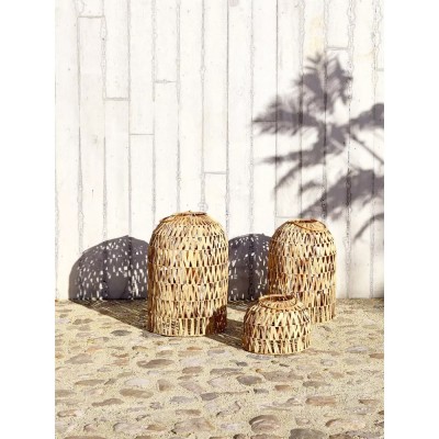 Set of 3 NORDBY lanterns - natural 2