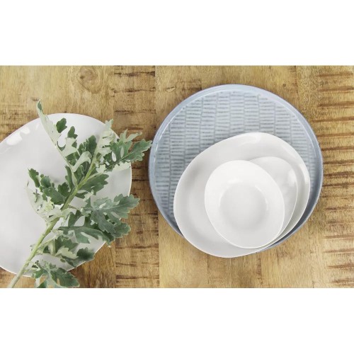 PORCELINO BLANCO plato de postre ovalado