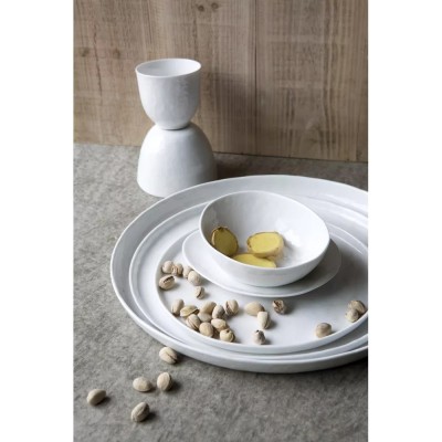 PORCELINO WHITE oval soup bowl 2
