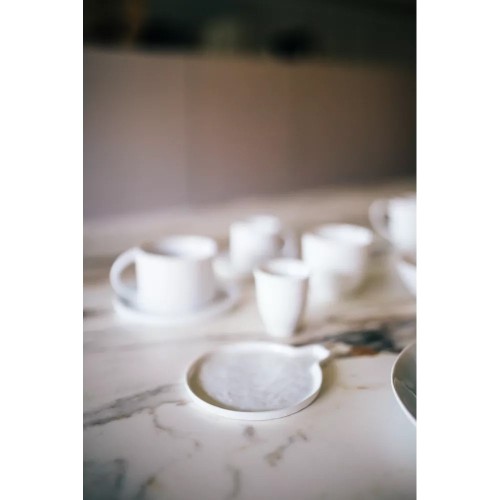 Piatto e cucchiaio PORCELINO BIANCO