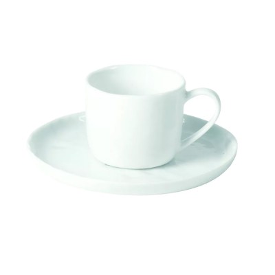 Cup and saucer PORCELINO WHITE DIA 14 x H 6 cm Pomax