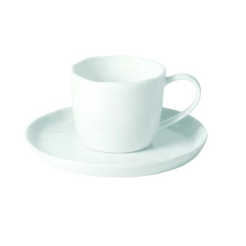 Tasse et soucoupe PORCELINO WHITE DIA 16 x H 9 cm
