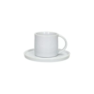Tasse und Untertasse PORCELINO WHITE DIA 11,5 x H 7,2 cm Pomax