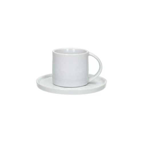 Cup and saucer PORCELINO WHITE DIA 11.5 x H 7.2 cm