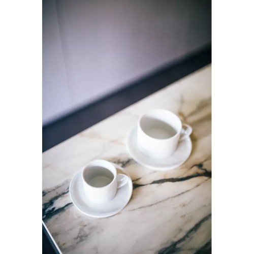 Tasse und Untertasse PORCELINO WHITE DIA 11,5 x H 7,2 cm