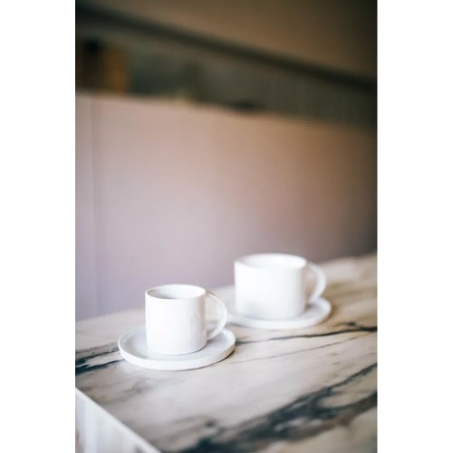 Tasse et soucoupe PORCELINO WHITE DIA 11,5 x H 7,2 cm