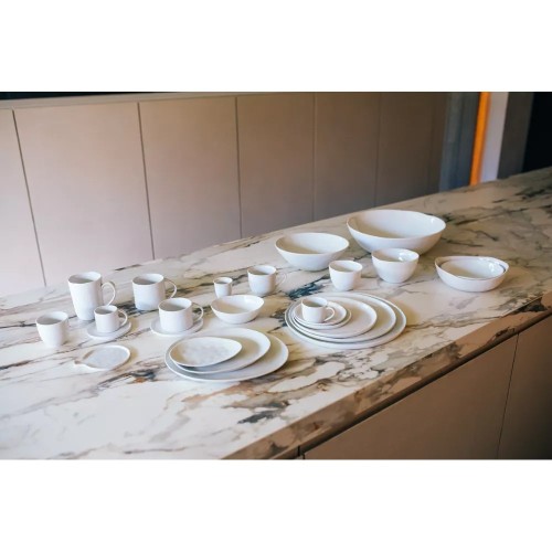 Cup and saucer PORCELINO WHITE DIA 11.5 x H 7.2 cm