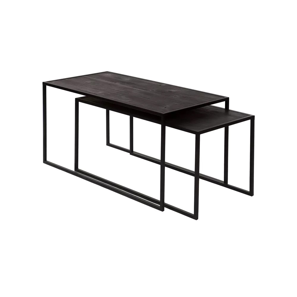 Set di 2 tavolini ESZENTIAL - nero