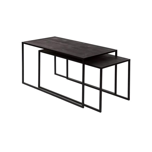 Set van 2 ESZENTIAL salontafels - zwart