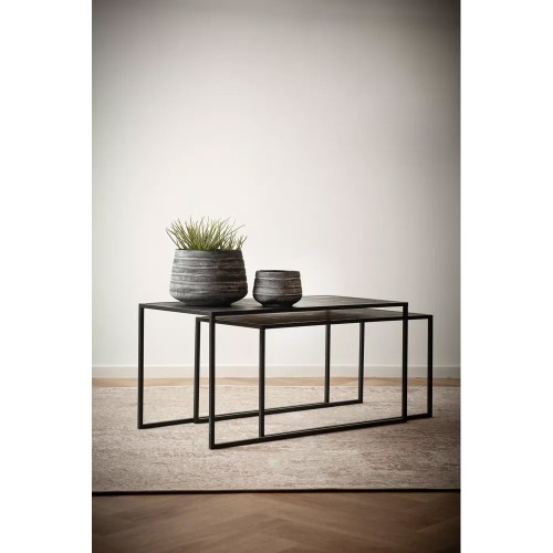 Set van 2 ESZENTIAL salontafels - zwart