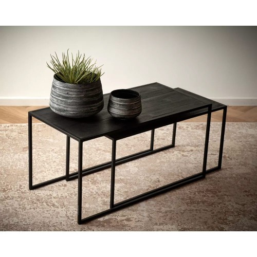 Set van 2 ESZENTIAL salontafels - zwart