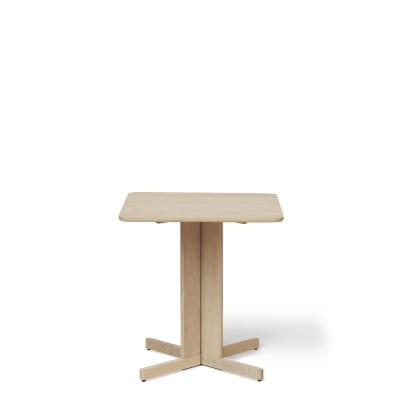 Quatrefoil tafel 68×68, Wit Eiken Form and Refine