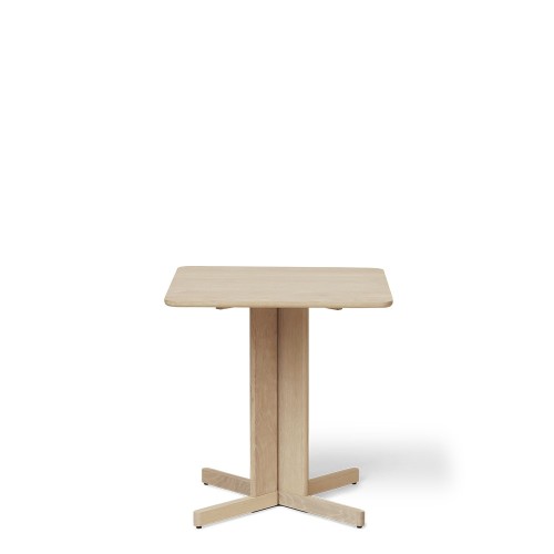 Mesa Quatrefoil 68×68, Roble blanco