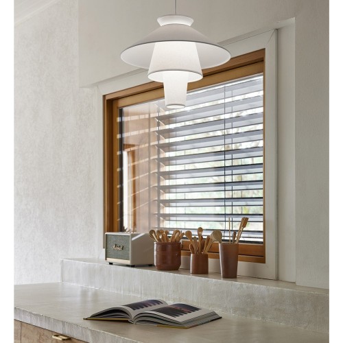 Lampada a sospensione Ruche S - Bianco