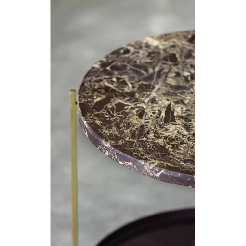 Piano d'appoggio CARRARA DIA 45 x H 1,5 cm - rosso