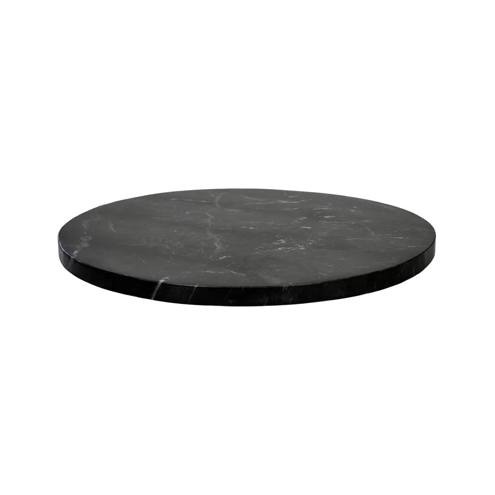 CARRARA tablero de mesa DIA 45 x H 1,5 cm - negro