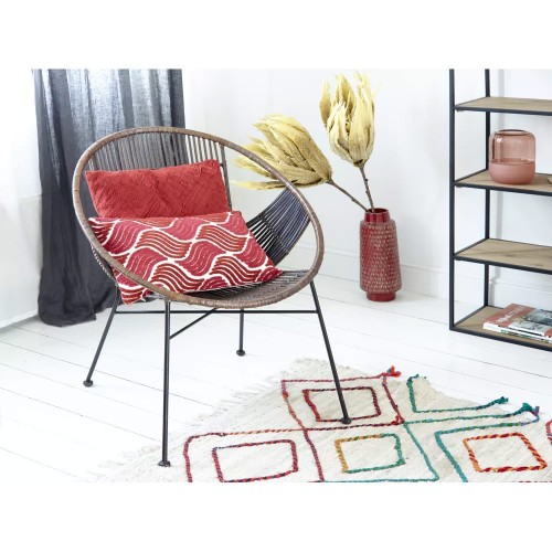 Poltrona CAPPUCINO L 70 x L 67 x H 79 cm - marrone scuro