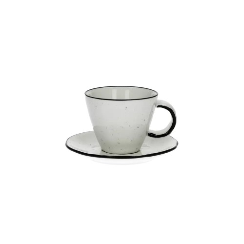 Tasse à expresso et soucoupe BASIL - blanc
