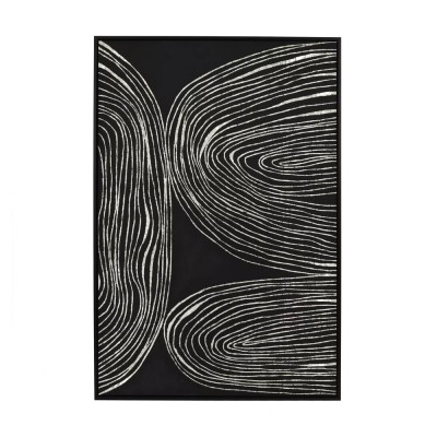 Lienzo con bastidor SESTRI L 83 x A 4,3 x A 123 cm - negro