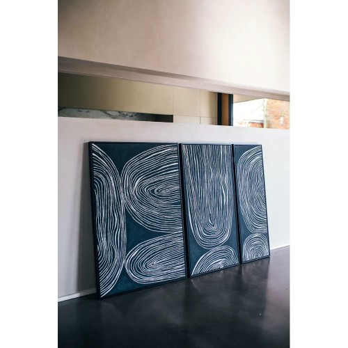 Lienzo con bastidor SESTRI L 83 x A 4,3 x A 123 cm - negro