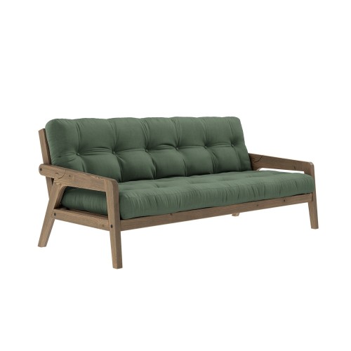 Divano-letto 3 posti Grab - 756 Verde oliva