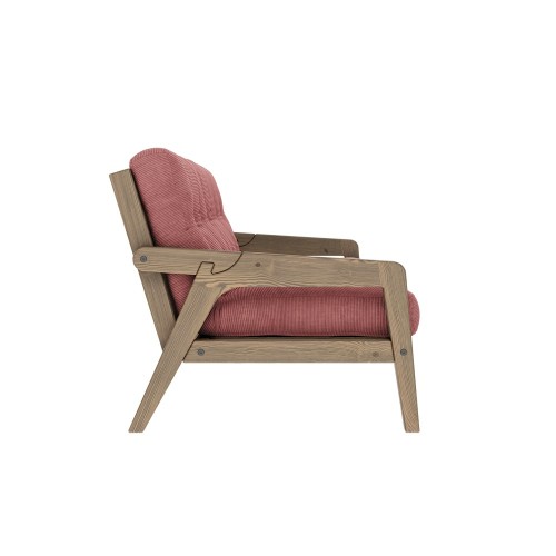 Divano-letto 3 posti Grab - 516 Rosa sorbetto