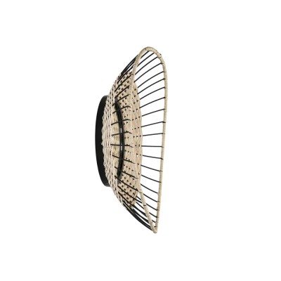 TRIX mirror DIA 40 x H 12 cm - natural/black 2