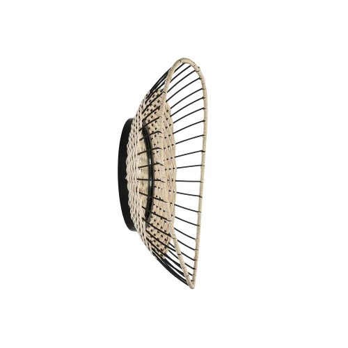 TRIX mirror DIA 40 x H 12 cm - natural/black