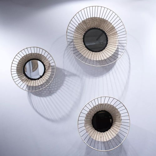 Specchio TRIX DIA 61 x H 18 cm - naturale/nero