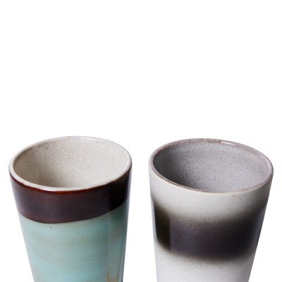 Ceramica anni '70: tazze latte e boogie (set di 2) 2