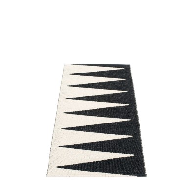 VIVI Black/Vanilla Teppich - 70x150 cm Pappelina