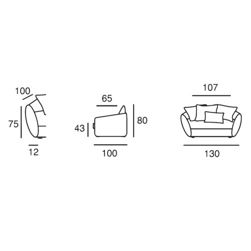 Fauteuil XL Figari 130 cm